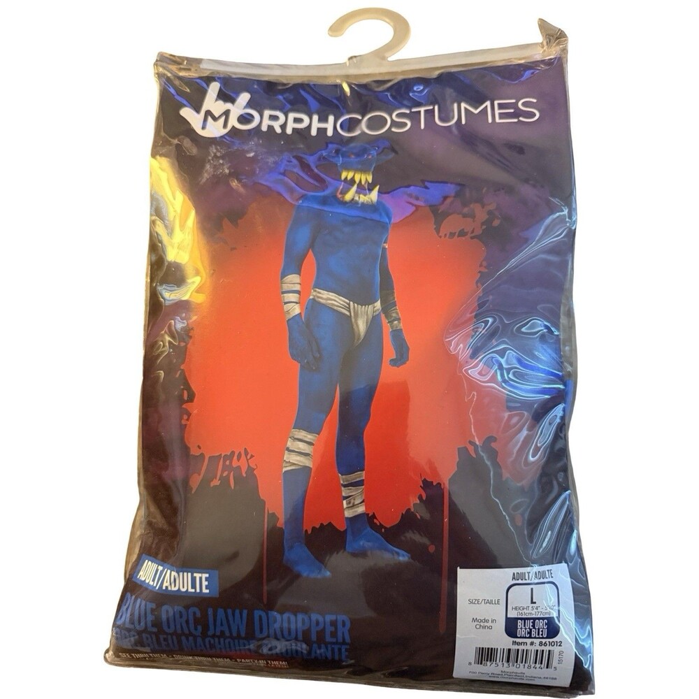 Blue Orc Jaw Dropper MorphCostumes Adult Large Costume Halloween Full Body New